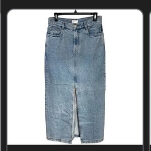 Frank & Oak Long Denim Skirt